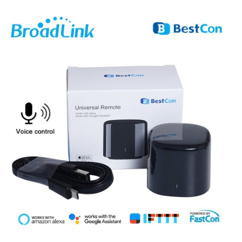 Điều Khiển Hồng Ngoại Thông Minh Wifi Broadlink RM4C (hỗ trợ Alexa, Google)- Broadlink RM4C mini, điều khiển máy lạnh TV