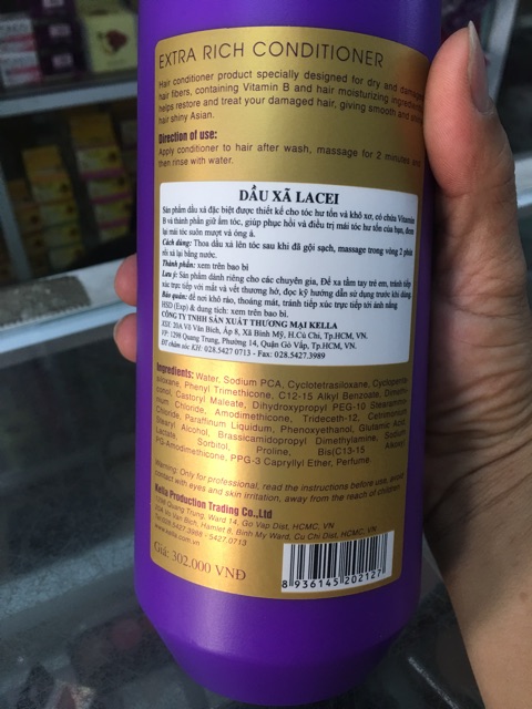 DẦU GỘI XÃ LACEI tím