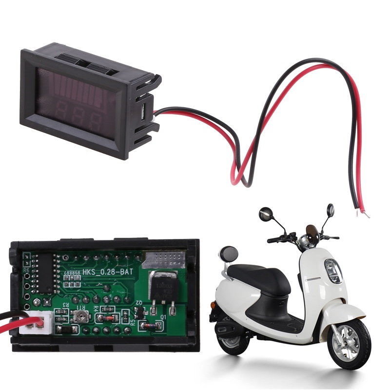 Vôn Kế Kỹ Thuật Số Cỡ Nhỏ Phù Hợp Cho Xe Đạp Ebike