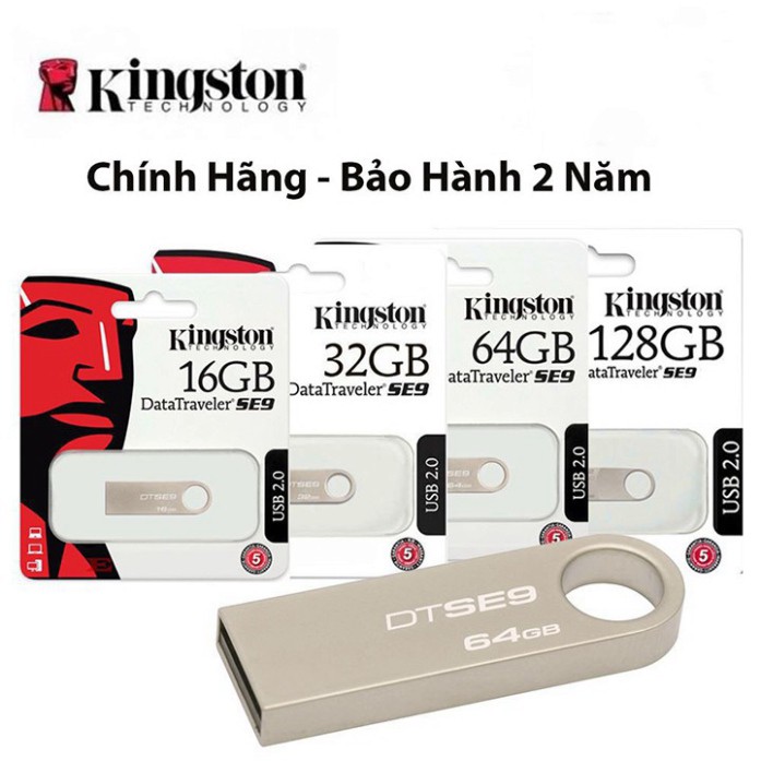 Usb Kingston 32Gb/64Gb/16Gb/  SE9 2.0, nhỏ gọn thiết kế vỏ kim loại chống nước,móc chìa khóa  Taiyoshop6