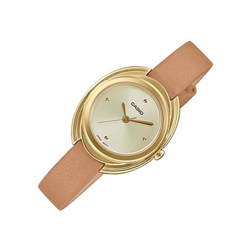 Đồng hồ nữ chính hãng casio Anh KhuêLTP-E166GL  dây da - có tem chống hàng giả