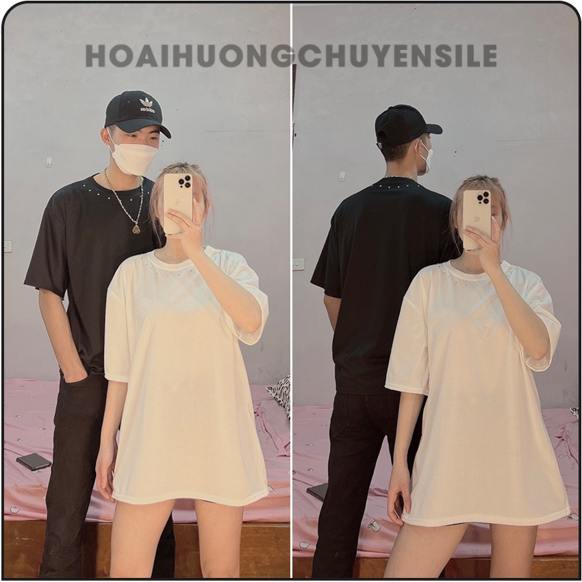 ÁO GẮN ĐÁ NAM NỮ UNISEX - Áo Phông Gắn Đá GĐ1 Ảnh Thật Video