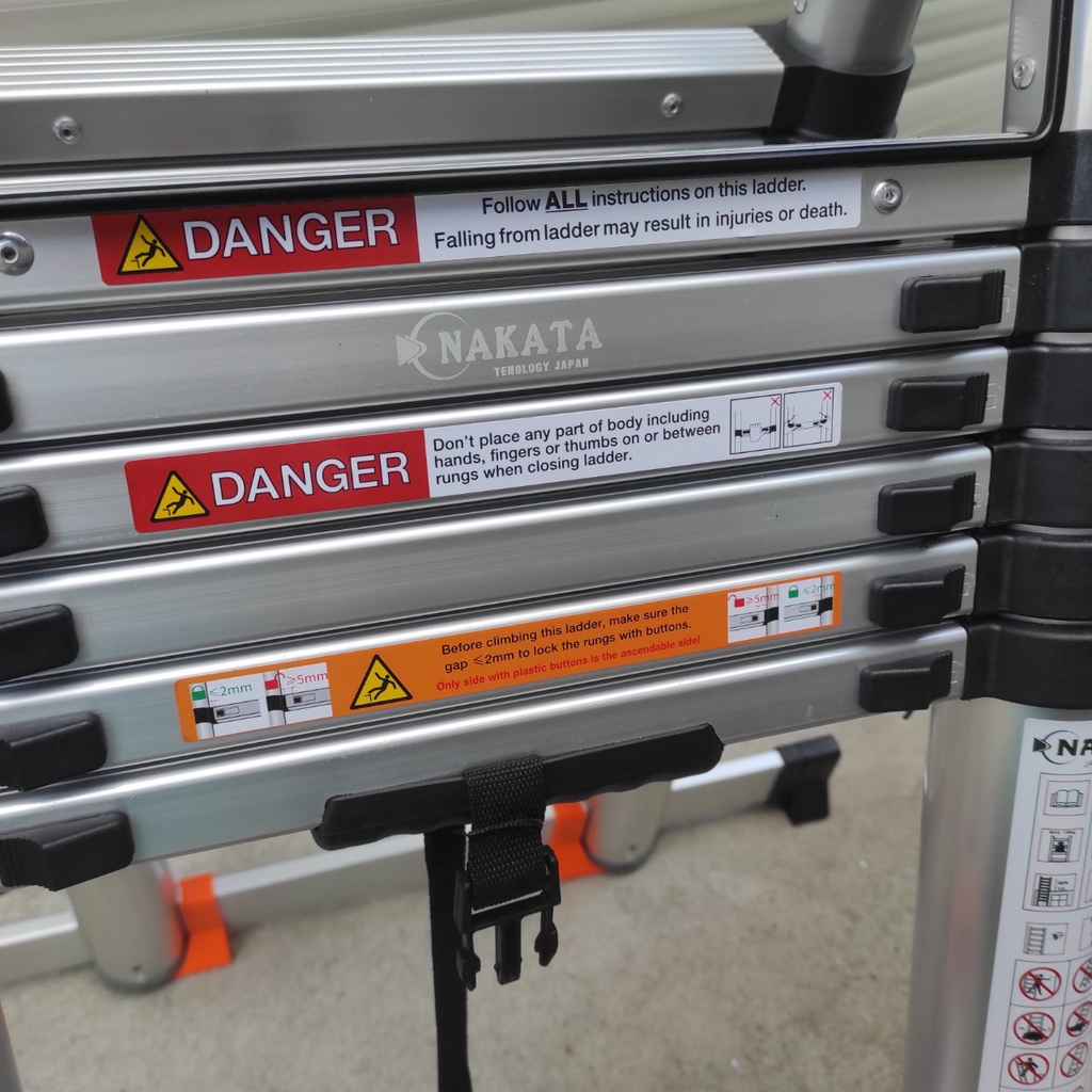 Thang Nhôm Rút NAKATA & Inox NAKITA Chữ A Các Loại 1.9m - 2.2m - 2.5m - 2.8m - 3.2m - 3.8m Mẫu 2022 - Tải Trọng 150kg