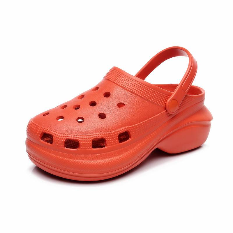 crocs sticker Dép Sandal Nữ Đế Bệt 7CM X 2022 newshoes sticker Accessories Stickers Sandals Shoe Decoration