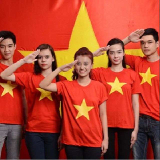 áo sao vàng 5xl big szie, áo cờ đỏ sao vàng trẻ em, áo sao vàng người lớn chất thun lạnh loại 1