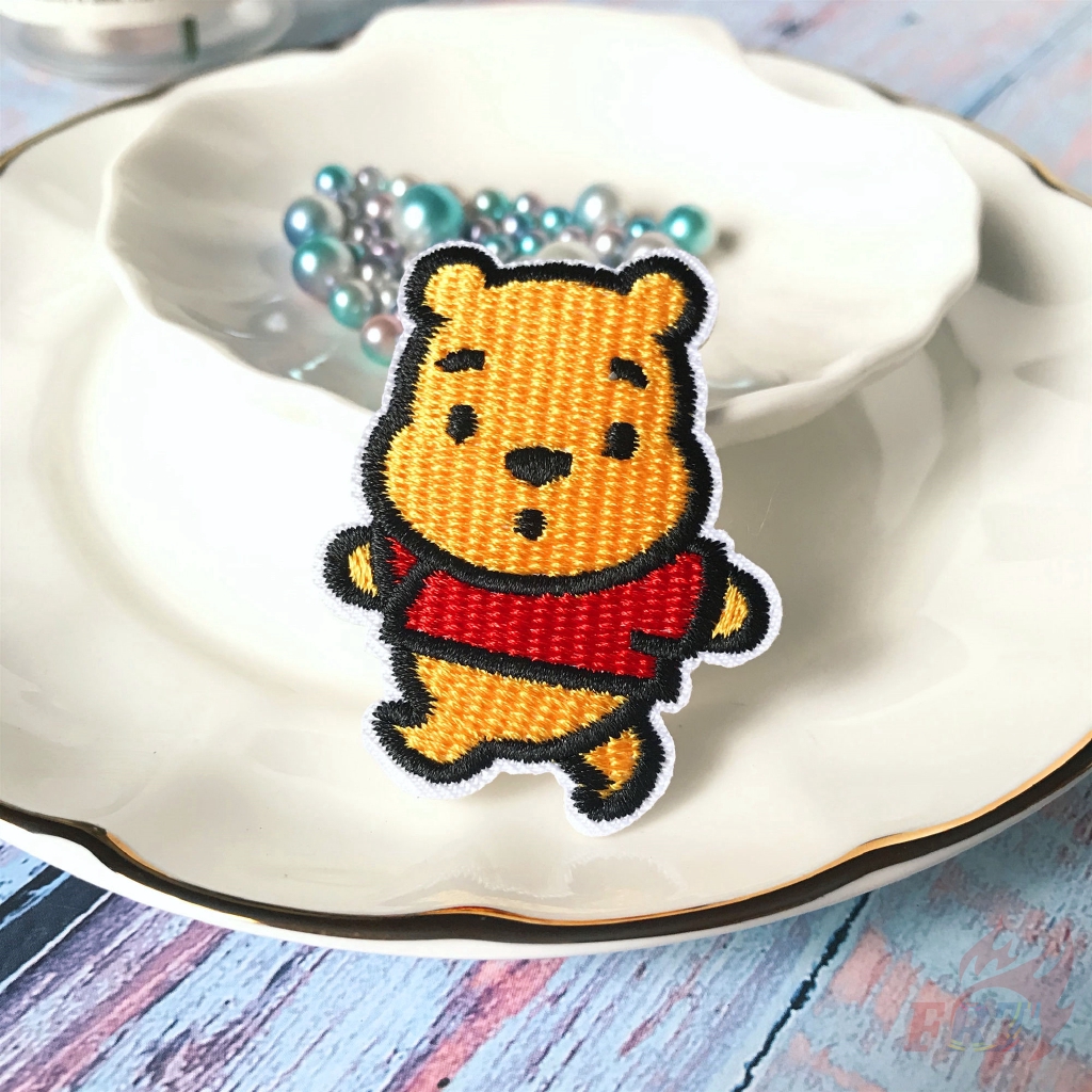 (Hàng Mới Về) 1 Miếng Dán Ủi Trang Trí Quần Áo Hình Gấu Pooh Dễ Thương Series 04