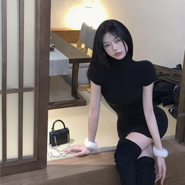 Đầm Body Dáng Suông, Cổ Cao 7 Phân - Tharo Clothing [DAM00010]