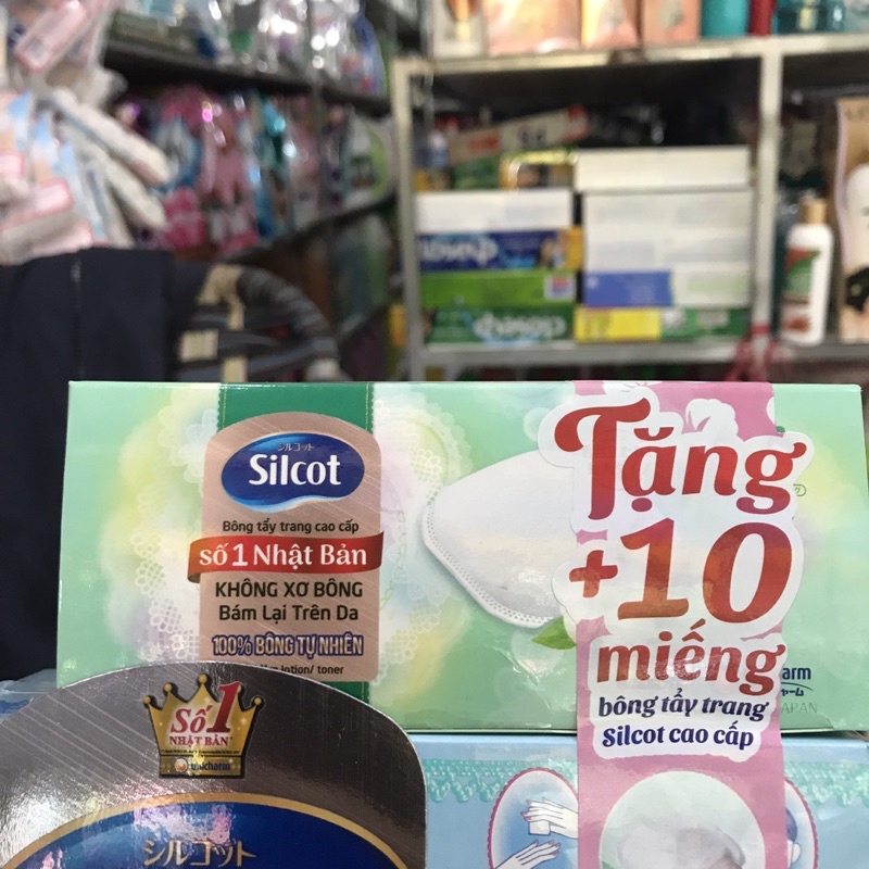 BÔNG  TẨY TRANG SILCOT hộp 82 miếng(hàng có tặng)