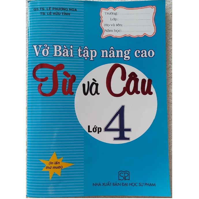 Sách - Vở bài tập nâng cao Từ và Câu lớp 4 - NXB Đại học sư phạm