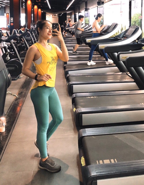 ÁO TANKTOP TẬP GYM NỮ PHỐI LƯỚI GLITTER