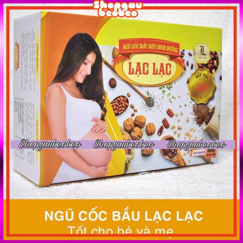 Ngũ cốc Bầu Lạc Lạc (hộp 30 gói) siêu dinh dưỡng dành cho mẹ bầu giúp hấp thu vào con nhiều hơn