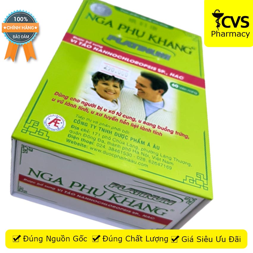Nga phụ khang platinum hộp 60 viên , hỗ trợ giảm sự phát triển u nang , u xơ ở phụ nữ , Cvspharmacy