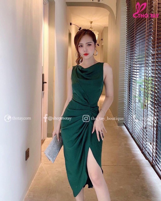 (4 MÀU) ĐẦM DỰ TIỆC BODY SÁT NÁCH XẺ TÀ XẾP LY NHỌN SANG TRỌNG GIÁ RẺ KÈM ẢNH THẬT | BigBuy360 - bigbuy360.vn