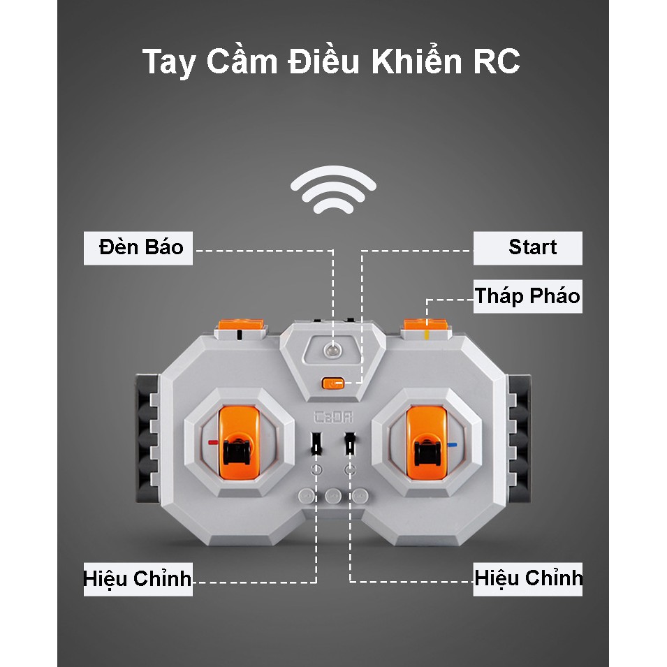 (Hàng có sẵn) Đồ chơi lắp ráp Xe Tăng Điều Khiển Khiển Từ Xa T90 C61003 Với 1722 Mảnh Ghép