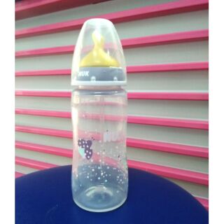 Bình sữa nuk cổ rộng 300ml cao su siêu mềm 0-6m