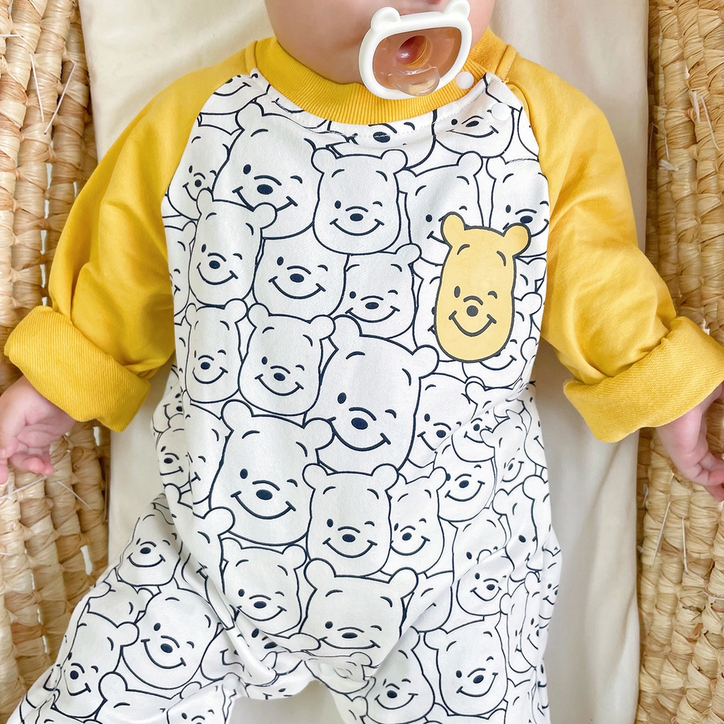 Bộ bodysuit dài tay thu đông hình Gấu vàng cho bé trai từ 6-12kg [TB25]