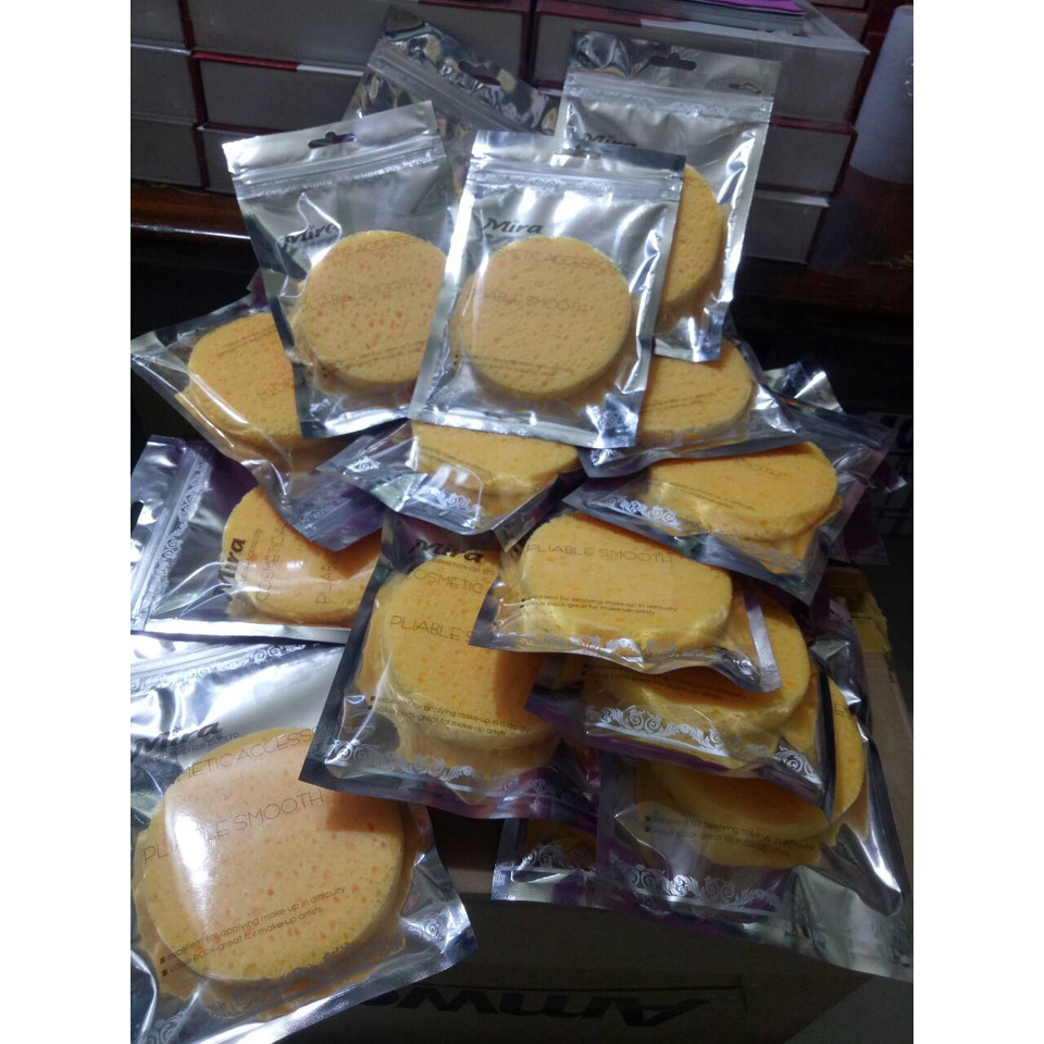 Bông rửa mặt bọt biển massage mặt MIRA