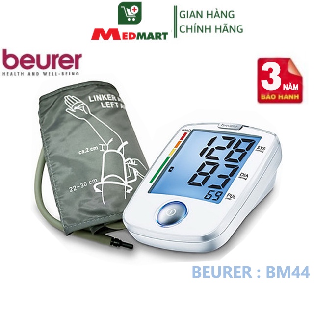 Máy Đo Huyết Áp Bắp Tay Điện Tử Beurer BM44, Chính Xác, Tiện Lợi Dễ Sử Dụng - Medmart