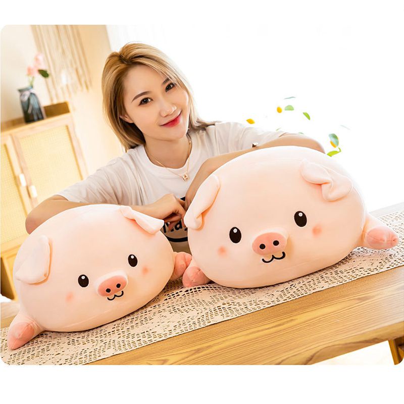40-80cm Kawaii Piggy Plush Toy Animal Pink Pig Soft Big Pillow Buddy Cushion Valentine's Christmas Gift For Kid Girl