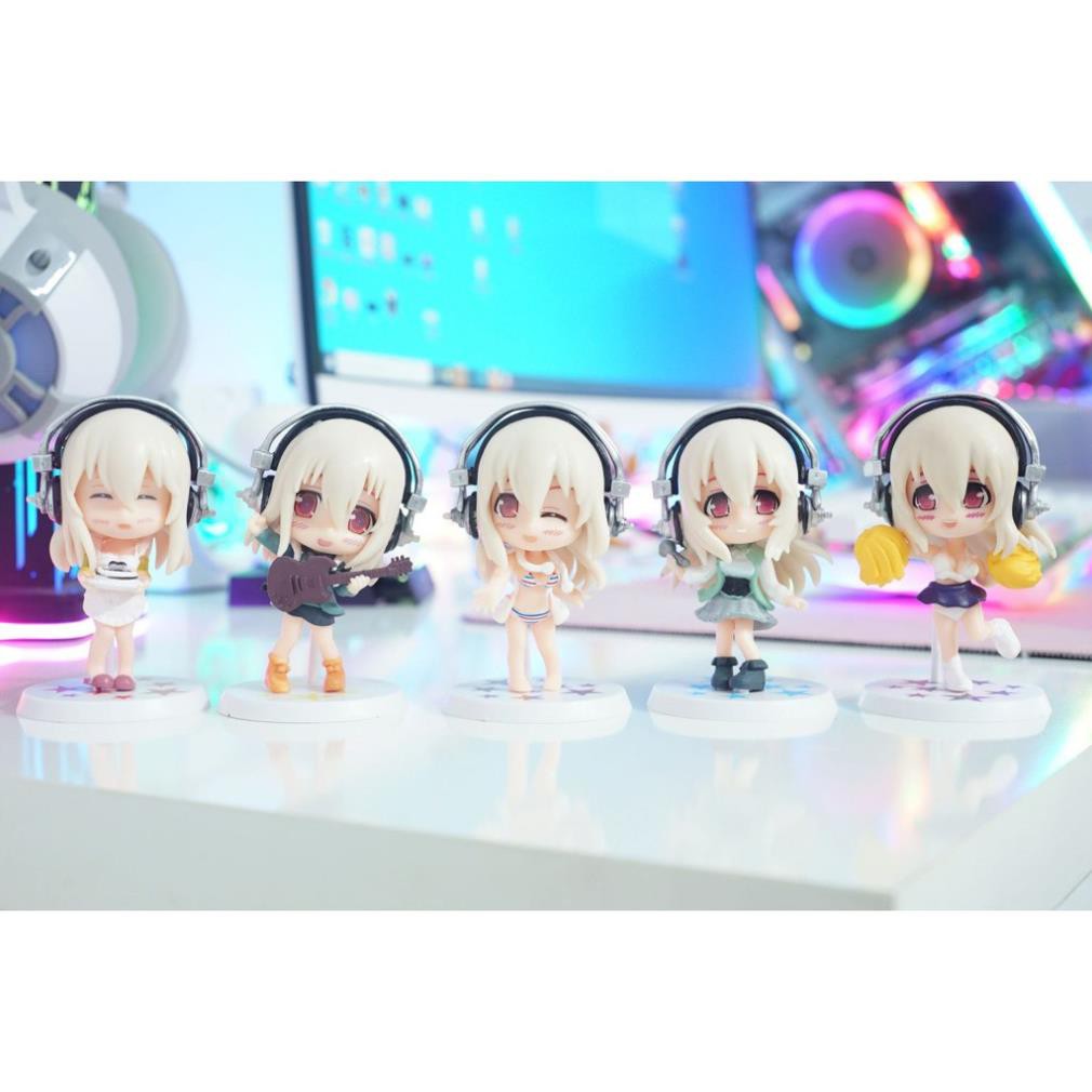 SET 5 MÔ HÌNH SUPER SONICO KUTE 9CM