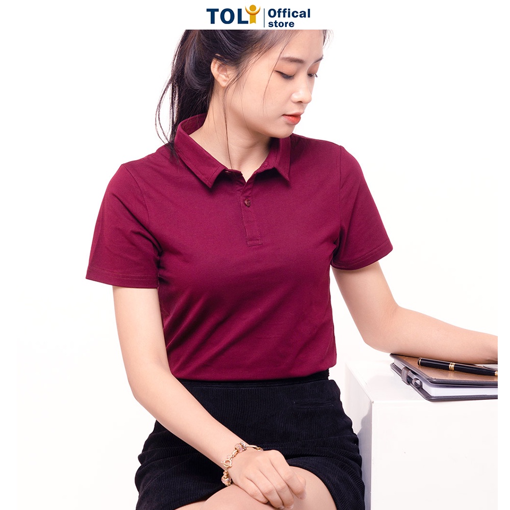 Áo thun nữ Cổ Sơ Mi (Cổ trụ) TOLI, chất cotton 4 chiều mềm mịn, co dãn Màu Vàng