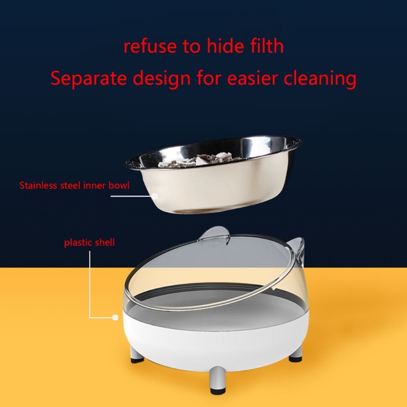 Bát Đựng Thức Ăn Cho Thú Cưng Bằng Nhựa Và Thép Không Gỉ Dễ Thương