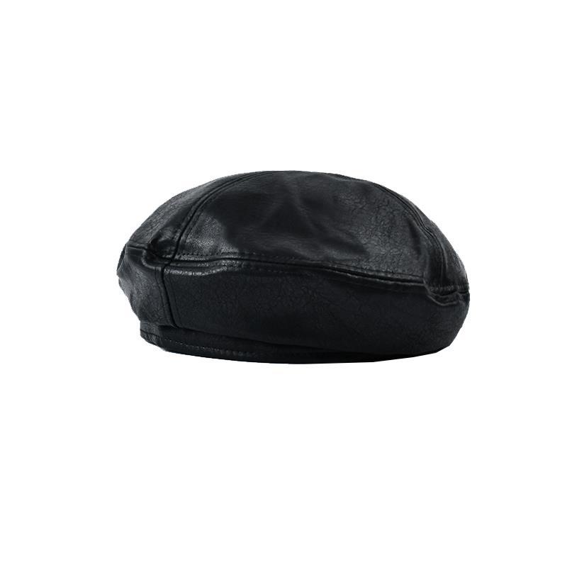 Mũ beret bằng da PU phong cách Hàn Quốc retro cho nữ