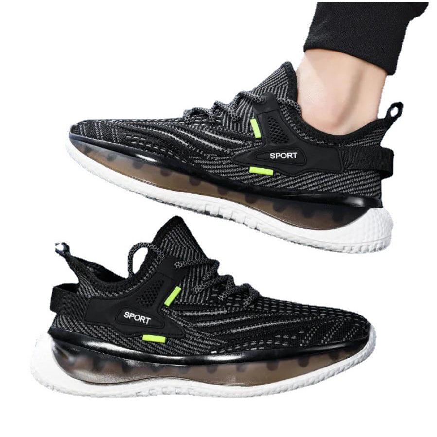Giày Thể Thao Nam Sneaker Đế Thạch Trong Suốt Sport Phong Cách