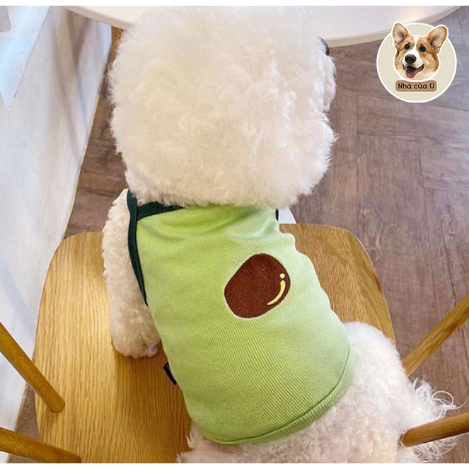 Áo Chó Mèo Mùa Hè - Áo Ba Lỗ Thêu Hình Quả Bơ Cute Cho Thú Cưng