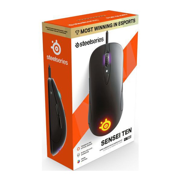 Chuột Gaming Steelseries Sensei Ten, cảm biến TrueMove Pro 450 IPS / 50G / 18,000 CPI - Hàng Chính Hãng