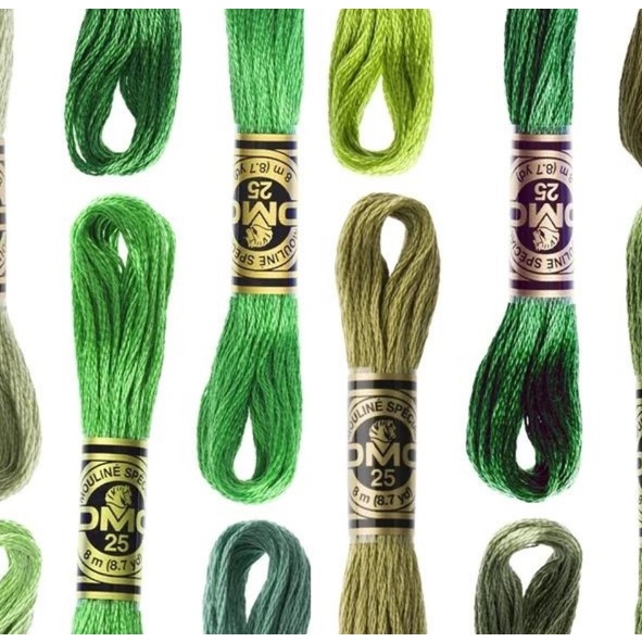 3/4  CROWN Chỉ thêu DMC chính hãng Pháp XANH LÁ