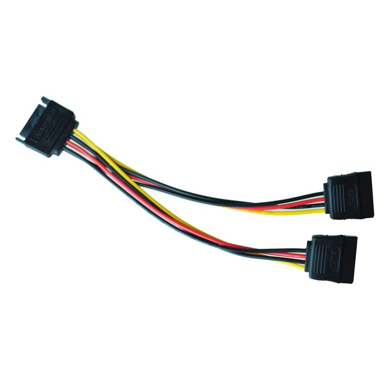 Dây cáp chuyển đổi 1 khe cắm SATA ra 2 đầu cắm SATA 15cm