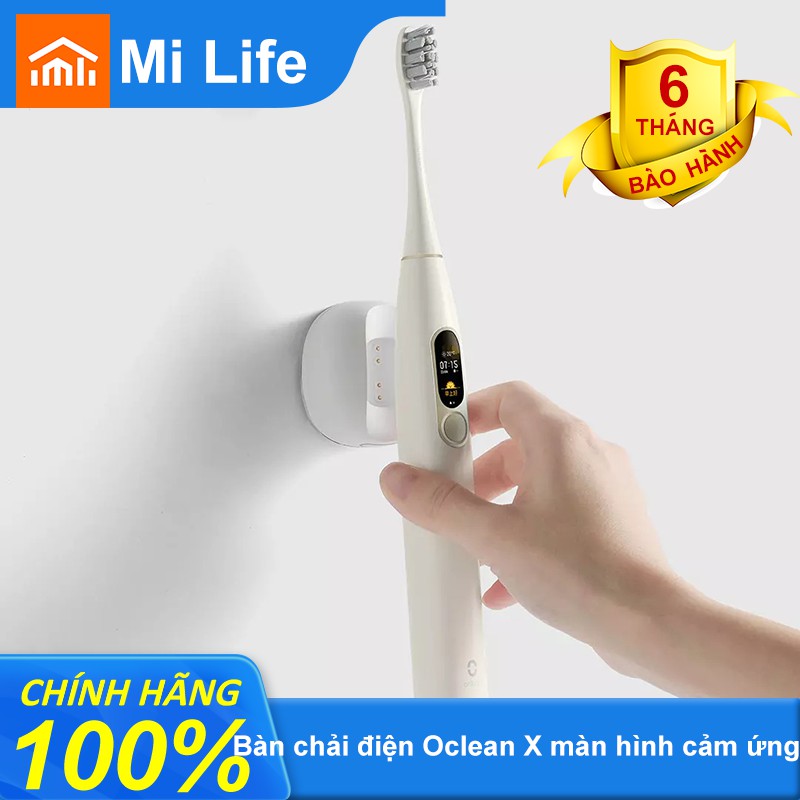 Bàn chải điện thông minh Xiaomi Oclean X với màn hình cảm ứng, sạc nhanh, kết nối app, chống nước IPX7