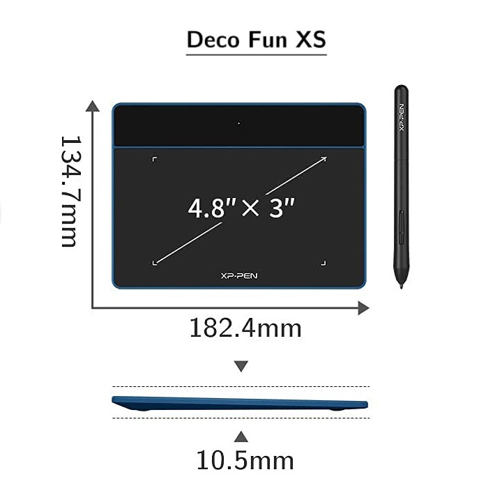 Bảng Vẽ Điện Tử Siêu Mỏng XP-Pen Deco Fun XS, chuyên dụng cho thiết kế đồ họa - Hàng chính hãng