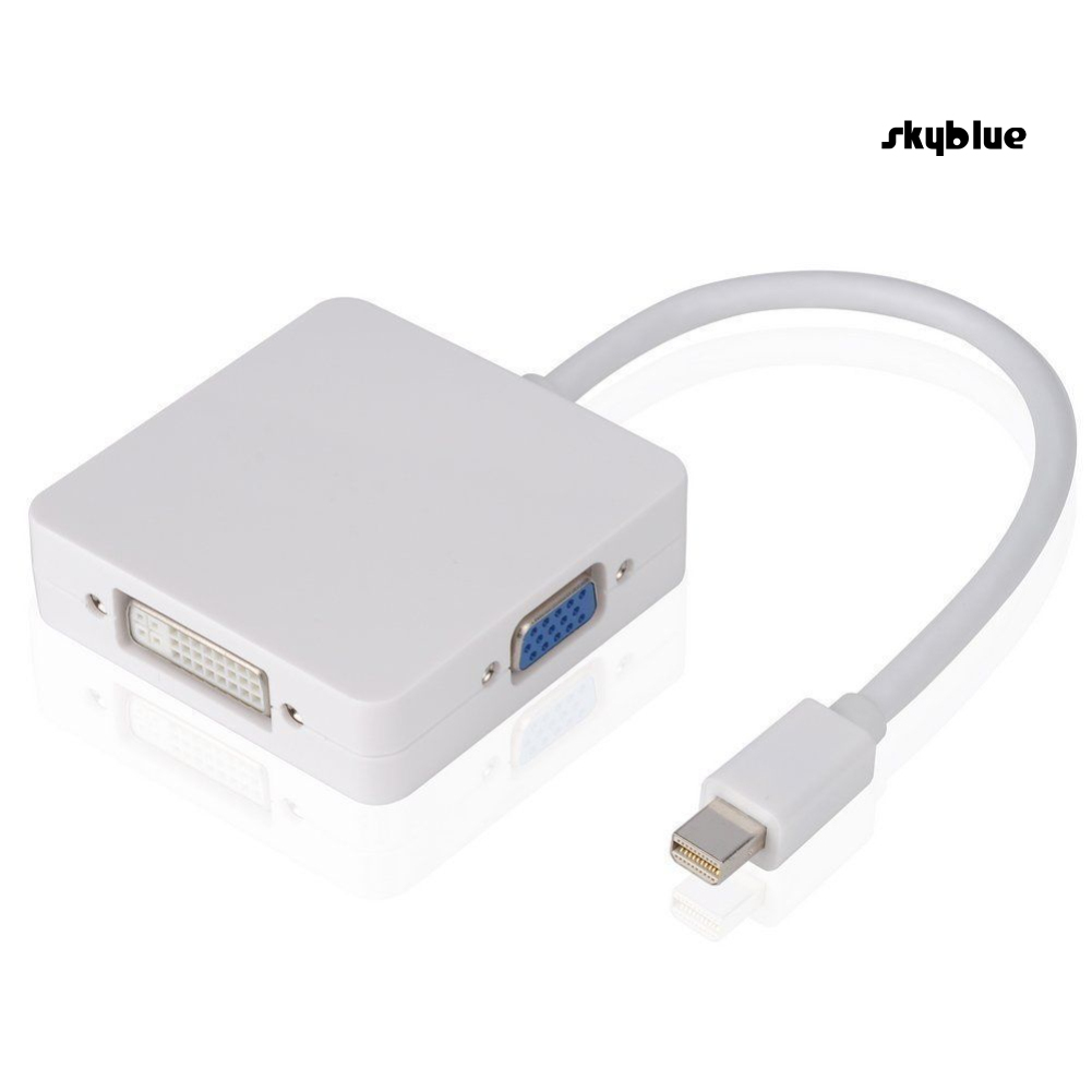 [SK]3 in1 Display Port DP Thunderbolt to DVI VGA HDMI-compatible Adapter Cable for MacBook