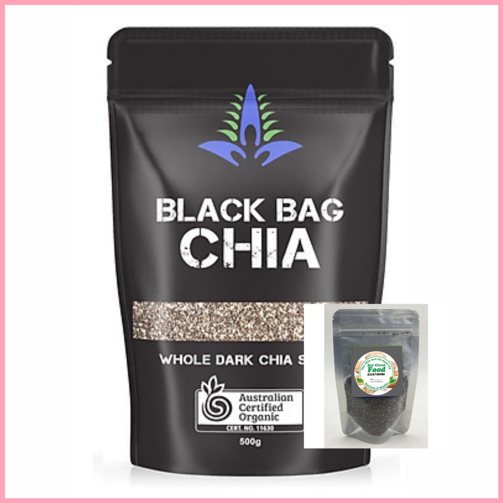 (100g) Hạt chia đen Úc Black Bag CHIA - Chia Úc Absolute Organic hữu Cơ ăn kiêng, giảm cân