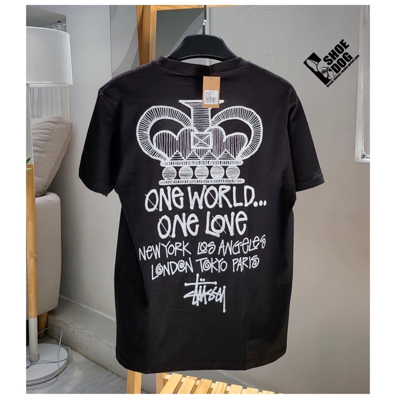 [Bao check chính hãng] Áo thun Stussy One World One Love màu đen real