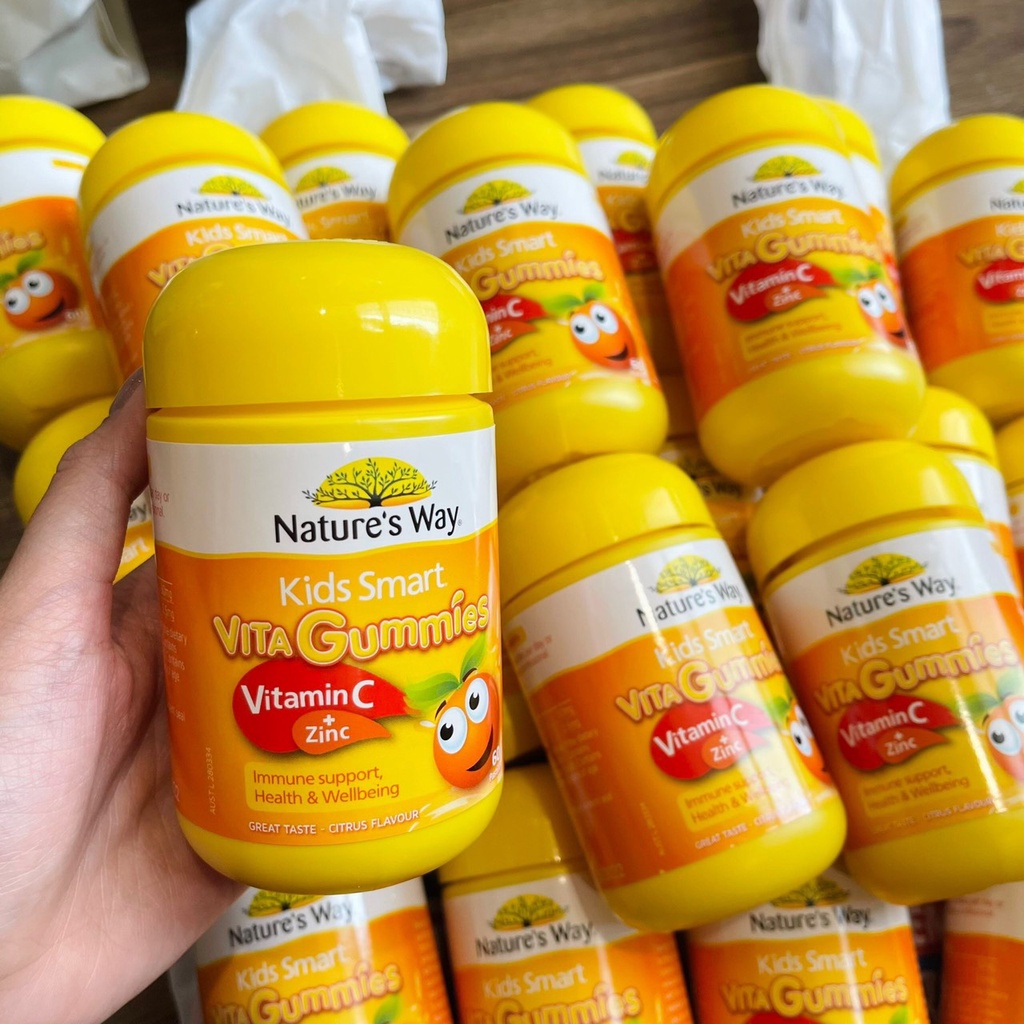 Kẹo Vitamin Nature's Way VITA GUMMIES VITAMIN C + ZIN C - BỔ SUNG VITAMIN DẠNG KẸO DẺO CHO BÉ