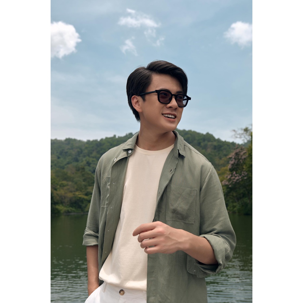 Áo sơ mi dài tay cổ bẻ thương hiệu thời trang nam 360Boutique chất liệu linen cao cấp - STDTK317