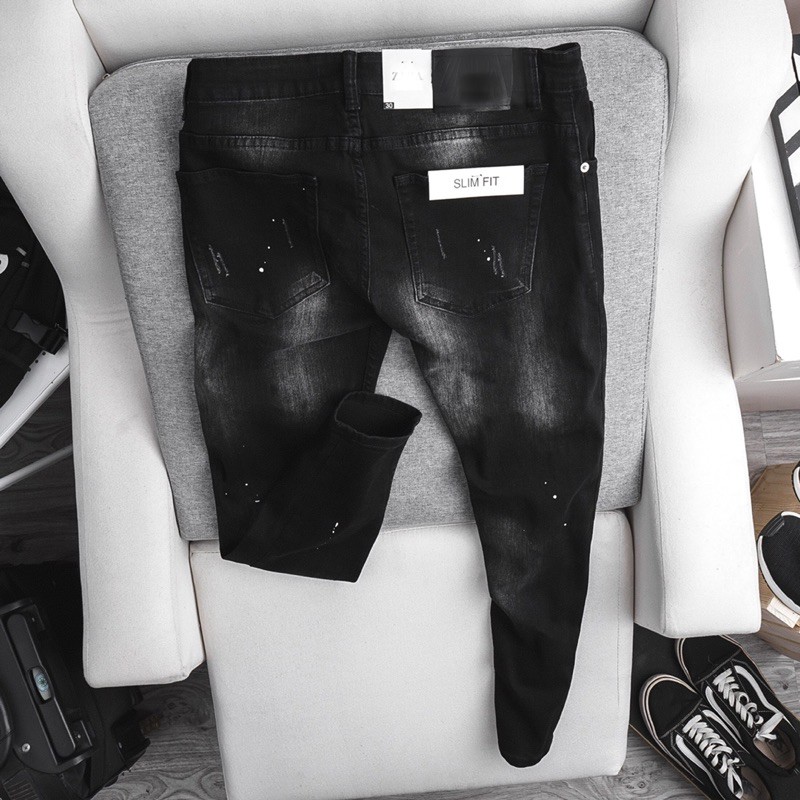 Quần jean nam đen thời trang ống ôm xuất khẩu | BigBuy360 - bigbuy360.vn