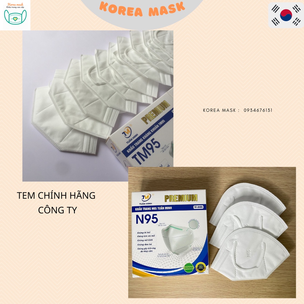 [COMBO 5 HỘP] KHẨU TRANG Y TẾ N95 (KHÔNG VAN) CAO CẤP TUẤN MINH HÀNG CHÍNH HÃNG LỌC 95% VI KHUẨN, CHỐNG NƯỚC
