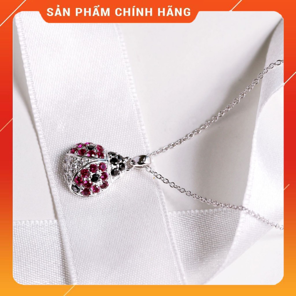 💍 Dây chuyền Little Ladybug J’admire bạc mạ Platinum đính đá Swarovski Zirconia trắng và hồng 💎