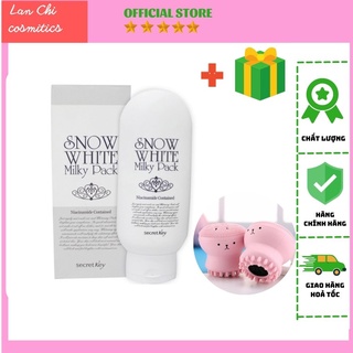 Kem dưỡng trắng da body snow white milky pack secret key [Hàn Quốc]  hàng chính hãng 200ml duy trì độ ẩm cho da