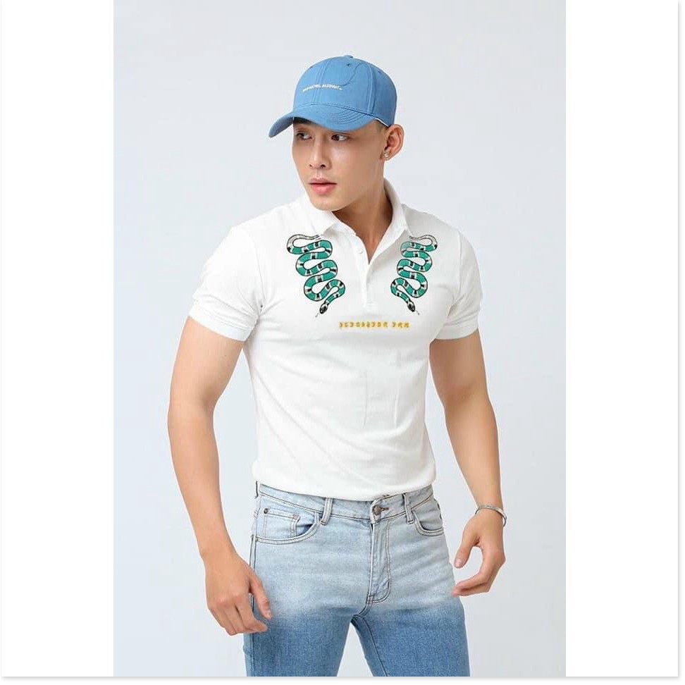 ÁO THUN CỔ TRỤ NAM,THIẾT KẾ HỌA TIẾT SIÊU NGẦU,CHẤT LIỆU VÃI THOÁNG MÁT  THỜI TRANG KME.STORE