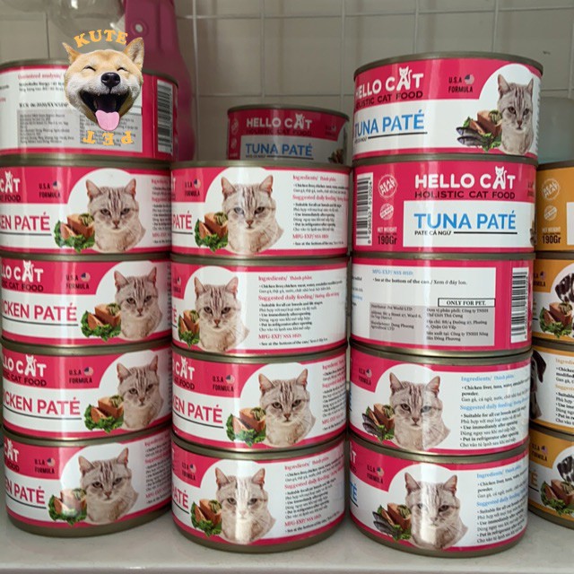 Thức ăn Pate HelloCat cho mèo hộp 190gram