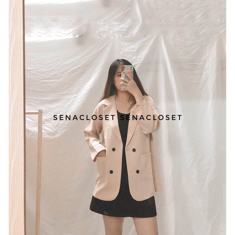 ÁO KHOÁC BLAZER HÀN QUỐC 1 LỚP KIỂU DÁNG ULZZANG (Ảnh thật/Video)