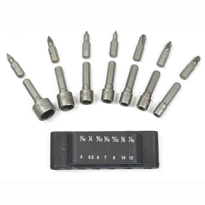 Bộ 14 Đầu Khẩu - Vít Đa Năng 2 Hệ Inch Và Mét