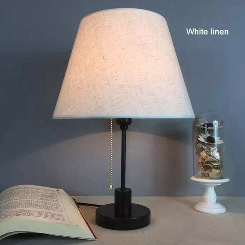 Chụp đèn bàn E27 đường kính 30cm màu trắng/ vàng thiết kế