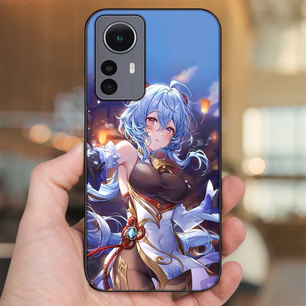 Ốp lưng Xiaomi 12 viền đen in hình Ganyu Genshin Impact