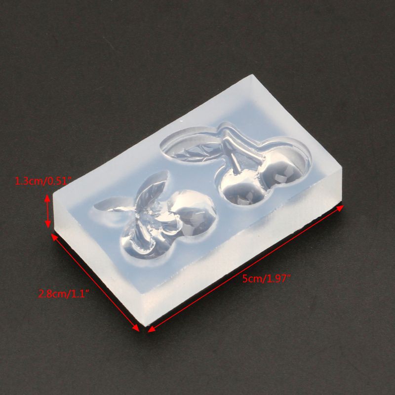 Khuôn Silicon Làm Đồ Trang Sức Hình Quả Cherry Đáng Yêu